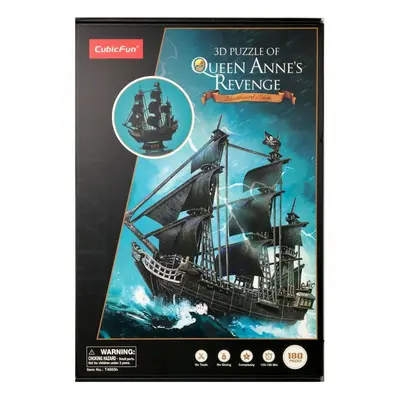 CubicFun: The Queen Anne&#039;s Revenge kalózhajó - 3D puzzle 180 db-os