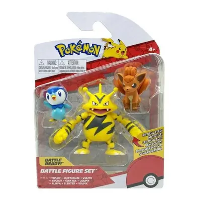 Pokémon figura szett - Piplup, Vulpix, Electabuzz