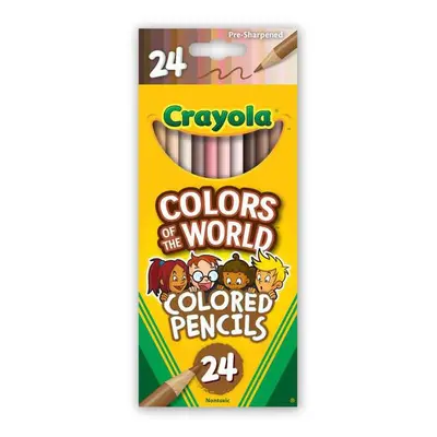 Crayola - Sokszínű Világ, bőrszín árnyalatú színes ceruza készlet - 24 db-os