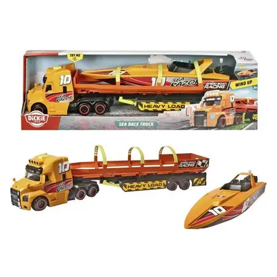 Dickie - Sea Race Truck kamion versenyhajóval, fénnyel és hanggal 41 cm-es