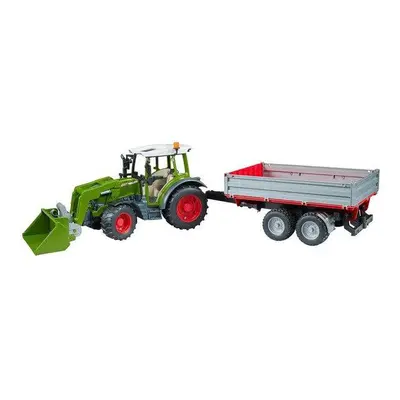 Bruder - Fendt Vario 211 traktor homlokrakodóval és pótkocsival