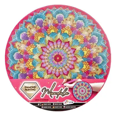 Gyémánt kirakó - Mandala 30 cm-es - Rózsaszín