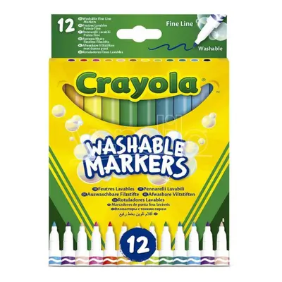 Crayola Kimosható vékony filctoll 12 db - os