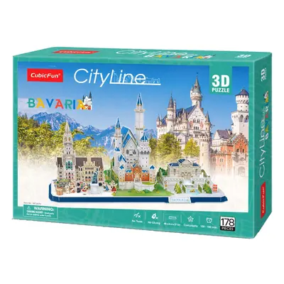 CubicFun: Bajorország - City Line 3D puzzle 178 db-os