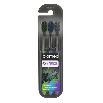 Biomed Black fogkefe - 3 db-os