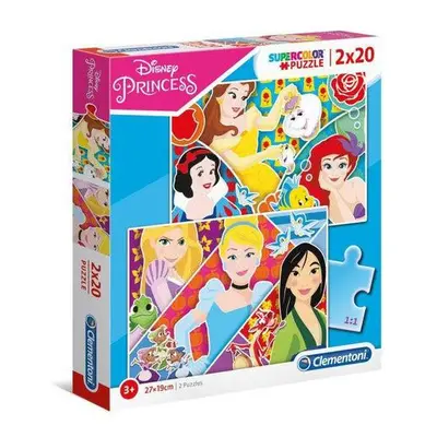 Disney Hercegnők 2x20 db-os puzzle - Clementoni