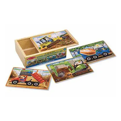 Melissa & Doug Fa Készségfejlesztő játék - Puzzle dobozban - Építkezés