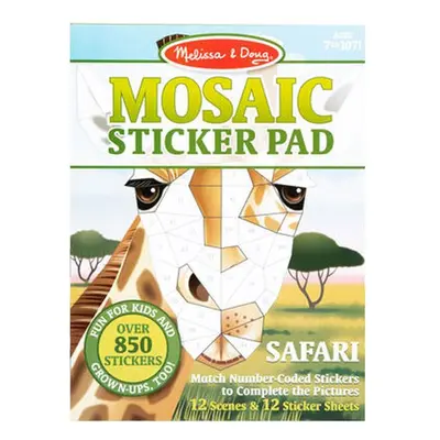 Melissa & Doug Kreatív játék - Mozaik matrica füzet - Szafari