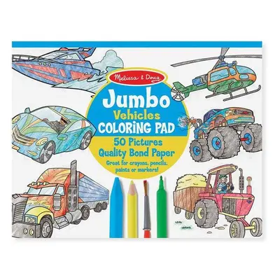 Melissa & Doug - Jumbo színező, járművek