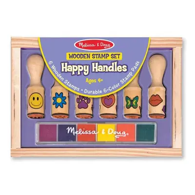 Melissa & Doug - Fa nyomda készlet, fogantyús