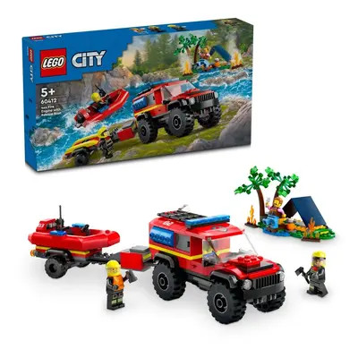 LEGO® City: 60412 4x4 Tűzoltóautó mentőcsónakkal