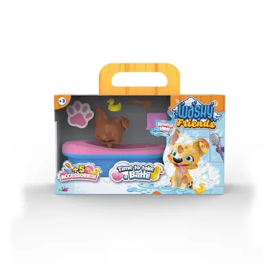 Washy Friends: Color Reveal Pancsoló Kutyusok káddal és 5 kiegészítővel - Corgi