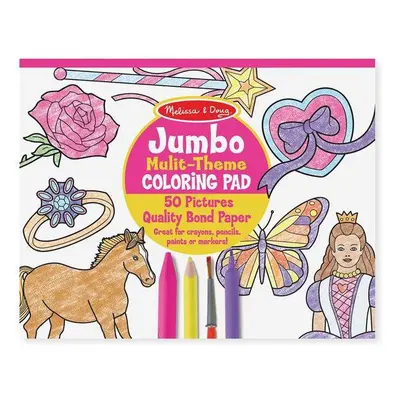 Melissa & Doug - Jumbo színező, pink