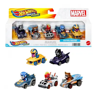 Hot Wheels: Marvel figurák játékautókban 5 db-os szett