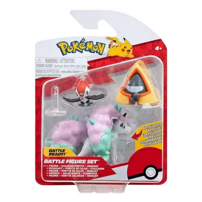 Pokémon játékfigura szett 3 db-os: Snorunt - Pikipek - Galarian Ponyta